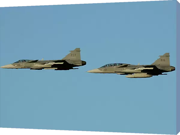 Pair of Saab JAS39 Gripens