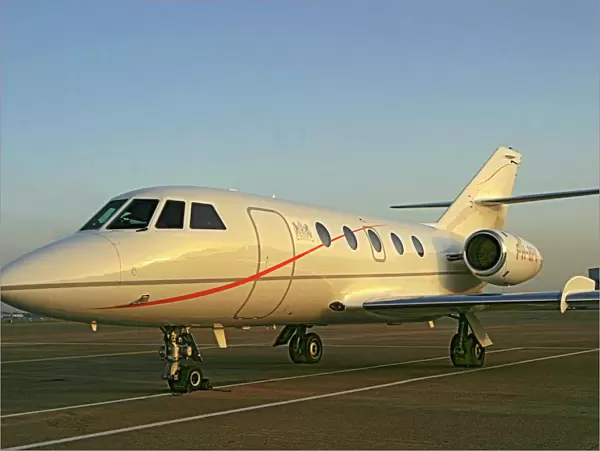 Falcon 20. In the late winter sunshine at BHX