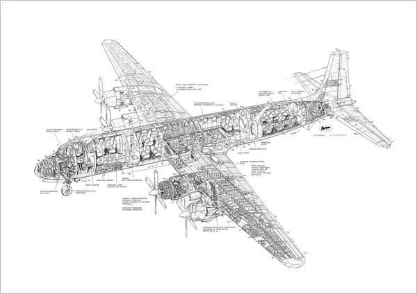 Ilyushin IL-18 Cutaway Drawing