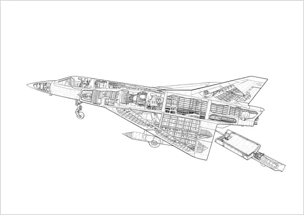 Dassault Mirage III Cutaway Drawing