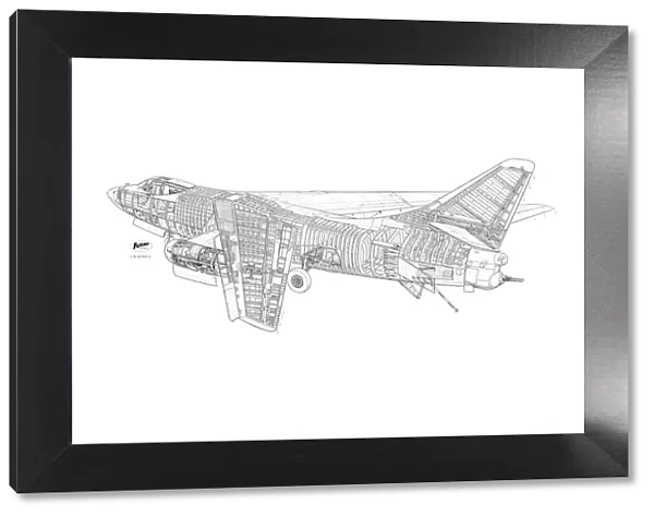 Douglas A3 Skywarrior Cutaway Drawing