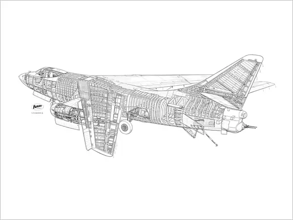 Douglas A3 Skywarrior Cutaway Drawing