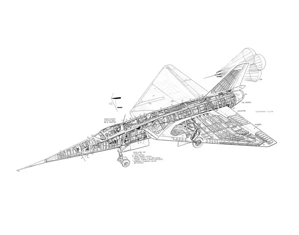 Fairey Delta II Cutaway Drawing
