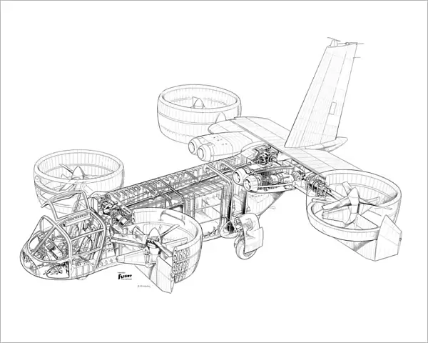 Bell X22A Cutaway Drawing