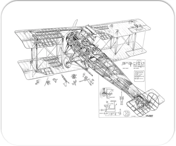 Avro 504K Cutaway Drawing