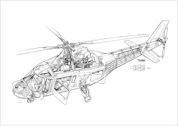Agusta A109 Hirundo Cutaway Drawing