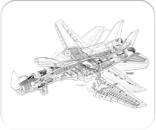 Northrop Grumman F-14A Tomcat Cutaway Drawing
