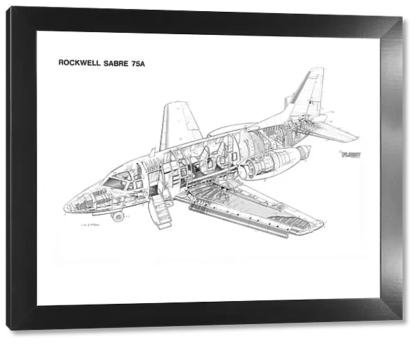 Rockwell Sabre 75A Cutaway Drawing