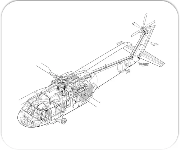 Sikorsky YUH-60A Cutaway Drawing