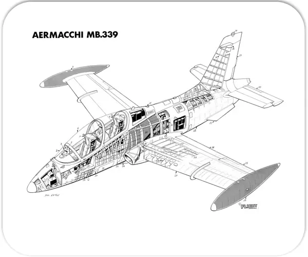 Aermacchi MB339 Cutaway Drawing