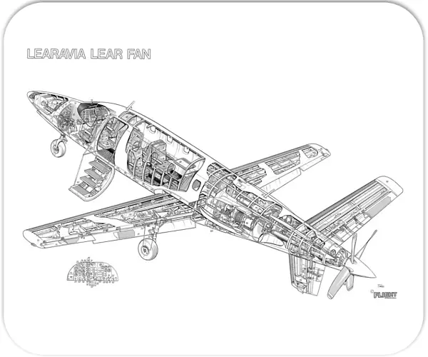 Learavia Learfan 2100 Cutaway Drawing