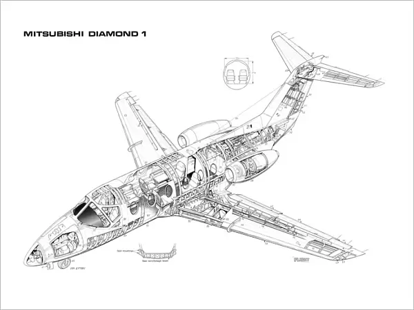 Mitsubishi Diamond 1 Cutaway Drawing
