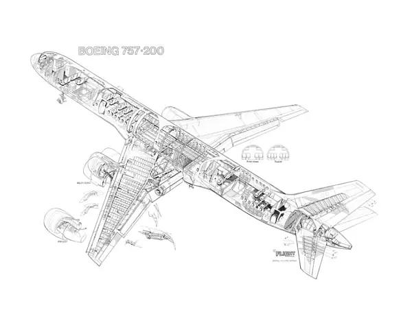 Boeing 757-200 Cutaway Drawing
