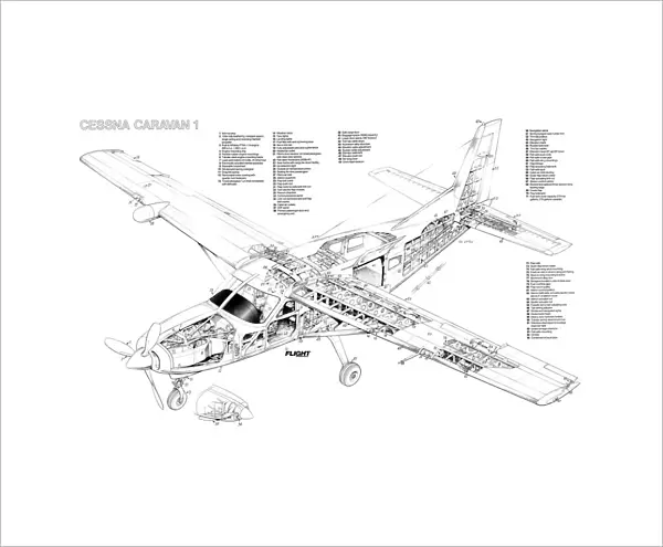 Cessna Caravan 1 Cutaway Poster