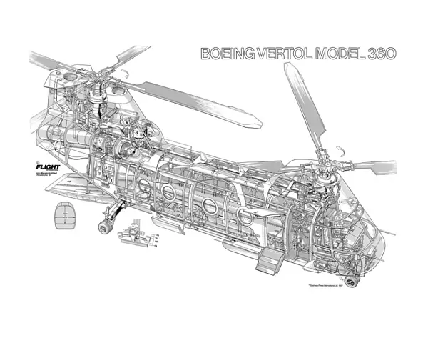 Boeing Vertol 360 Cutaway Drawing