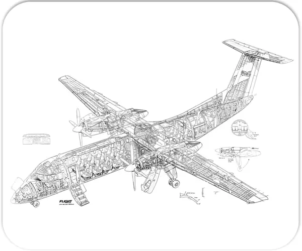 DH Canada Dash 8-300 Cutaway Drawing