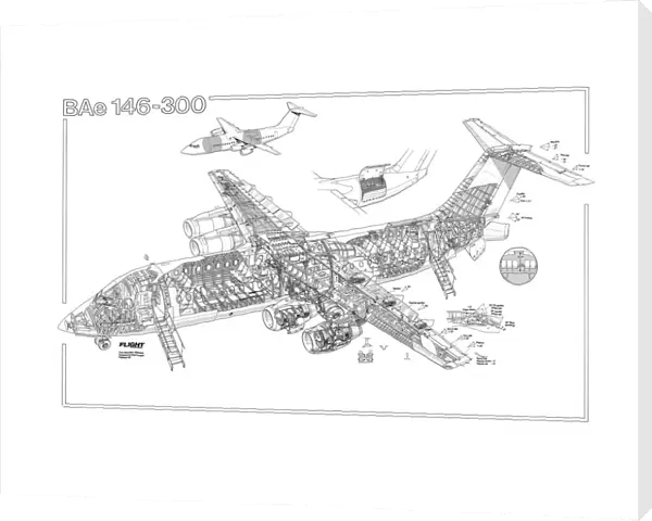 BAe 146-300 Cutaway Drawing