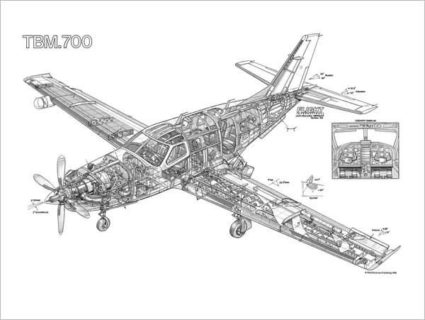 Socata TBM700 Cutaway Drawing