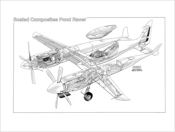 Scaled Composites Pond Racer Cutaway Drawing
