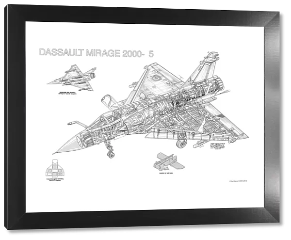 Dassault Mirage 2000-5 Cutaway Drawing