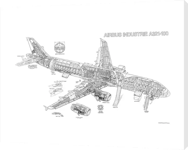 Airbus A321 Cutaway Drawing