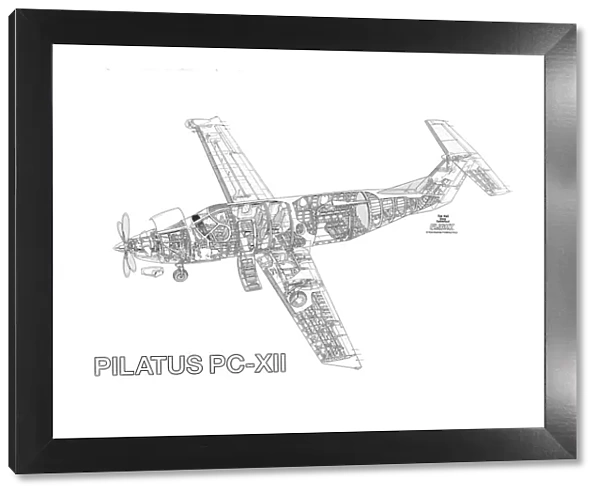 Pilatus PC-12 Cutaway Drawing