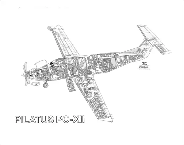 Pilatus PC-12 Cutaway Drawing