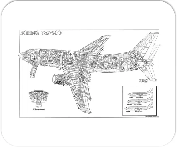 Boeing 737-500 Cutaway Poster