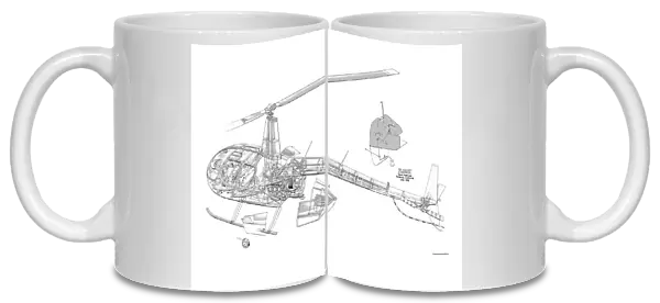 Robinson R44 Cutaway Drawing