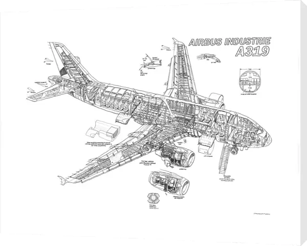 Airbus A319 Cutaway Drawing