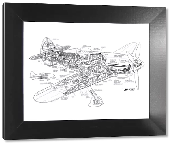Heston-Napier Racer Cutaway Drawing