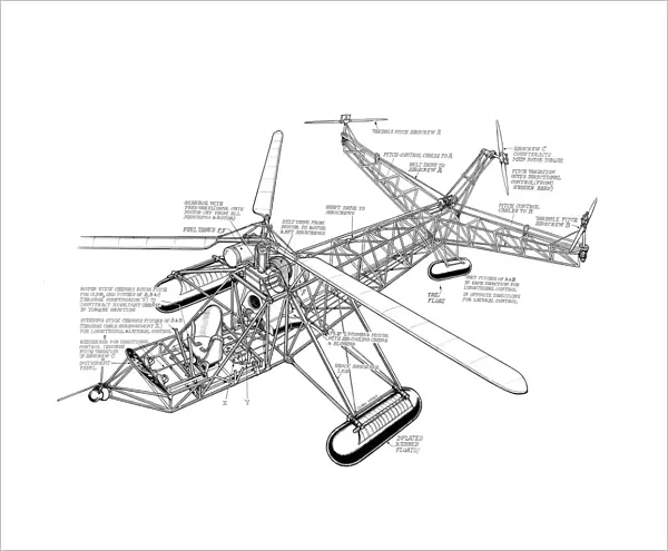 Sikorsky VS300 Cutaway Drawing
