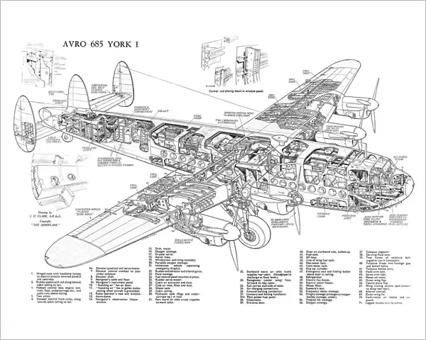 Avro 685 York Cutaway Poster