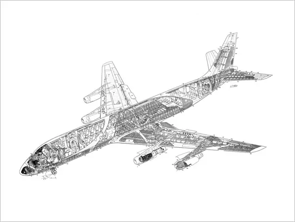 Douglas DC-8 Cutaway Drawing