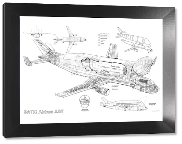 Airbus A300-600ST Beluga Cutaway drawing