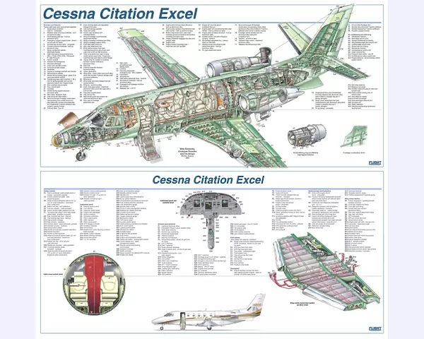 Cessna Citation Excel Cutaway Poster