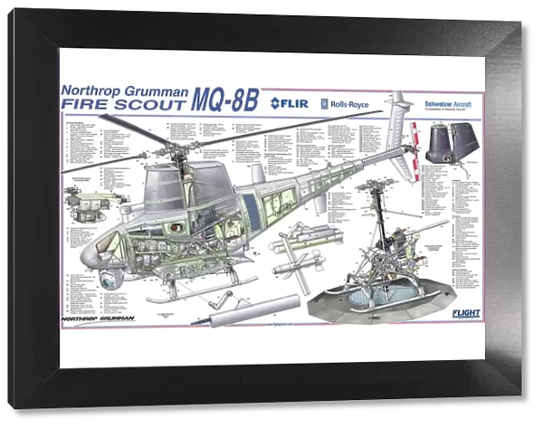 Northrop Grumman MQ-8B Firescout Cutaway Poster