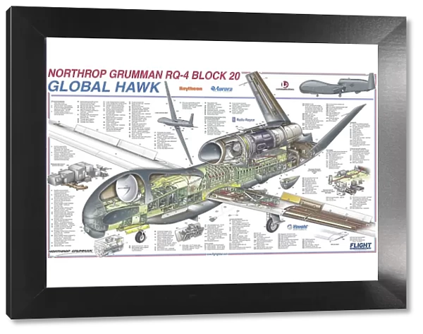 Northrop Grumman RQ-4 Global Hawk Block 20 Cutaway Poster