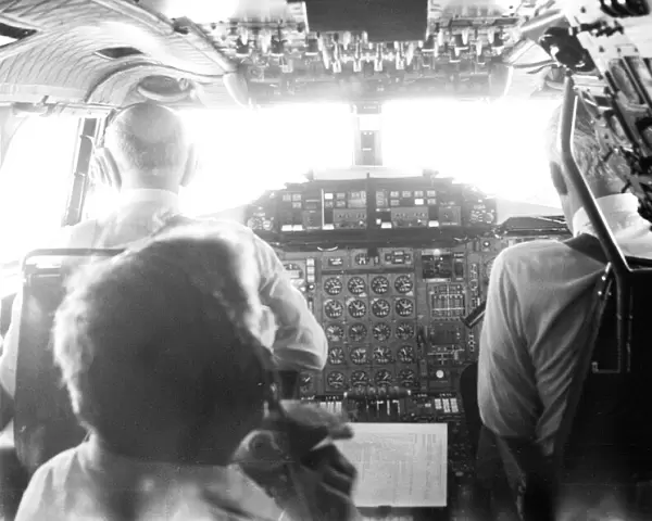 BAe Concorde Cockpit - on timed event from Paris to Boston 1974
