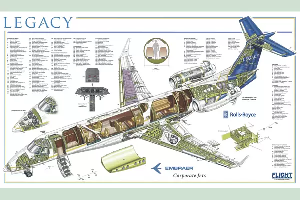 Embraer Legacy Cutaway Poster