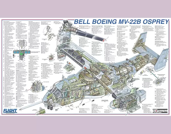 Bell Boeing MV-22B Osprey Cutaway Poster