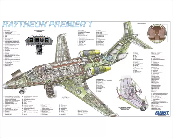 Raytheon Premier 1 Cutaway Poster