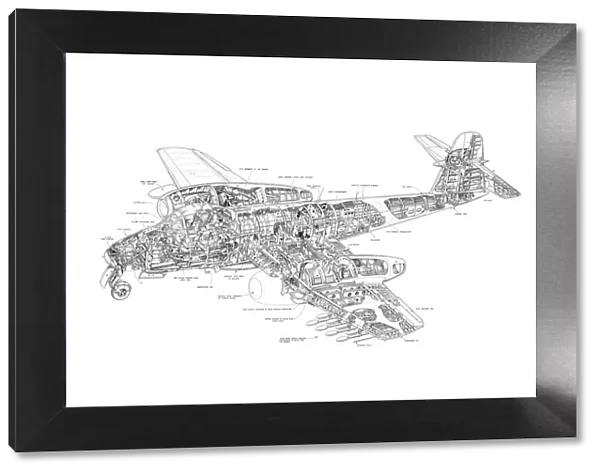 Gloster Meteor Cutaway Drawing
