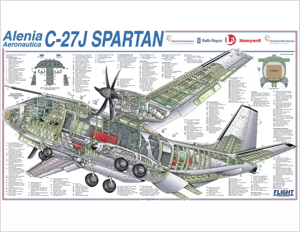 Alenia C-27J Spartan Cutaway Poster