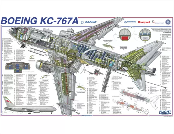 Cutaway Posters, Military Aviation 1946 Present Cutaways, Boeing KC-767 Poster
