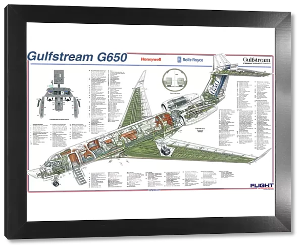 Gulfstream G650 cutaway poster