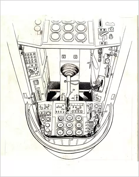 Aermacchi MB326 cockpit cutaway drawing