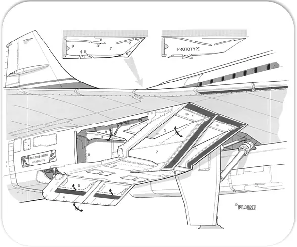 Aerospatiale Concorde Modified Intakes Cutaway Drawing