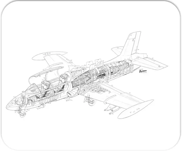 Aermacchi MB-326 Cutaway Drawing