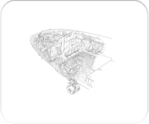 A300 B1 Nose Section Cutaway Drawing